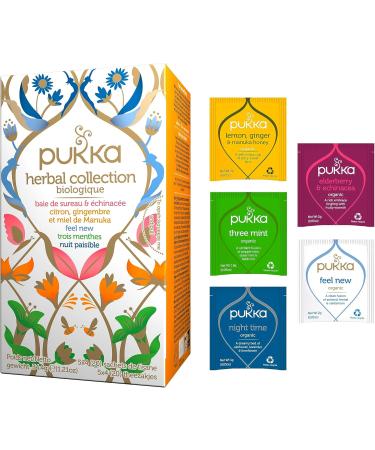 Pukka Herbal Collection Organic Herbal Teas 20 Count (Pack of 4) Assortment of Five Varieties Herbal Collection 20 Count (Pack of 4) - Buy Online on GoSupps.com