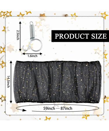2Pcs Bird Cage Seed Catcher | Twinkle Star Universal Nylon Mesh Cover for Parakeet Round/Square Cage | Spring Hook | Black - Buy Online on GoSupps.com