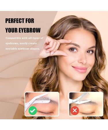 LePinko Eyebrow Trimming Scissors & Combs Set - Perfect Gifts for Men & Women | Silver - Ideal Stocking Stuffers - Buy Online on GoSupps.com