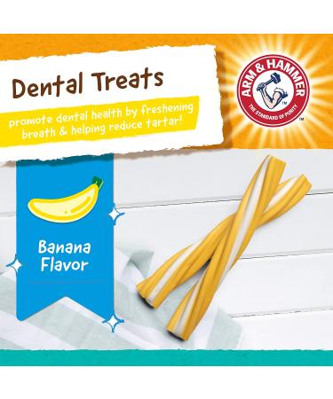 Arm & Hammer Fruit Twisters Banana Flavor Dental Treats for Dogs - 8 pc | Medium Dog Chews Fight Bad Breath & Plaque  Tartar Control - Buy Online on GoSupps.com