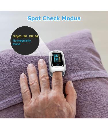 Buy Vibeat Pulse Oximeter - Accurate Oxygen Saturation & Heart Rate Monitor with Alarm | Portable Finger Device for Home Use | Includes Batteries & Lanyard - Buy Online on GoSupps.com