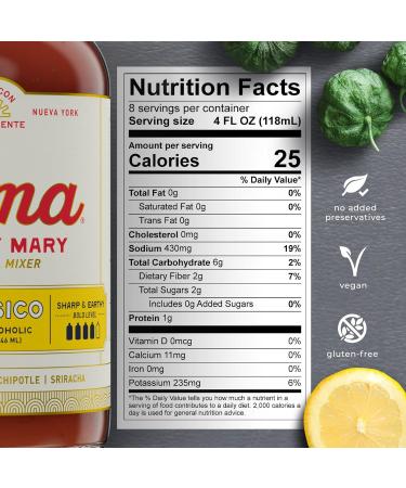 Tomato Bloody Mary Mix with Horseradish | Gluten-Free, Vegan, Low Carb, Keto-Friendly | Premium Cocktail Mixer | 32oz Bottle (Pack of 2) - Buy Online on GoSupps.com