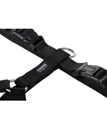 Chaba Guard Dog Harness for Medium-Sized Dogs - Anti-Pull & No-Choke Adjustable Step-In Harness - Comfortable & Lightweight Black Design - Buy Online on GoSupps.com