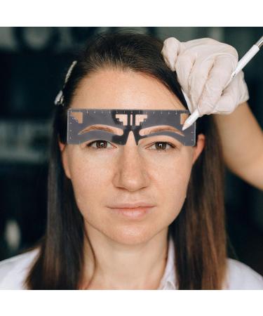 Healvian Metal Eyebrow Ruler 2Pcs Eyebrow Eyebrow Corrector Level Measure Tool for Eyebrow Drawing Line Kit for Eyebrows Eyebrow Makeup Stencil - Buy Online on GoSupps.com