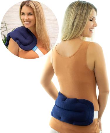 Bed Buddy 2-Pack Deep Penetrating Back Wrap Heat Pad - Microwaveable & Moist Heating Pad for Back, Neck, and Muscle Pain Relief - Buy Online on GoSupps.com