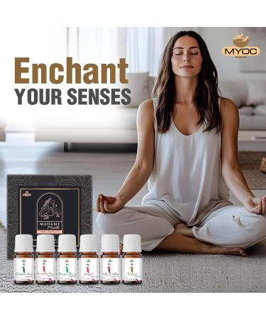 Madame Moselle Essential Oils Gift Set - 10ml Pack of 6 for Aromatherapy Candle Making Soap Making & Bath Bombs | International Shipping - Buy Online on GoSupps.com