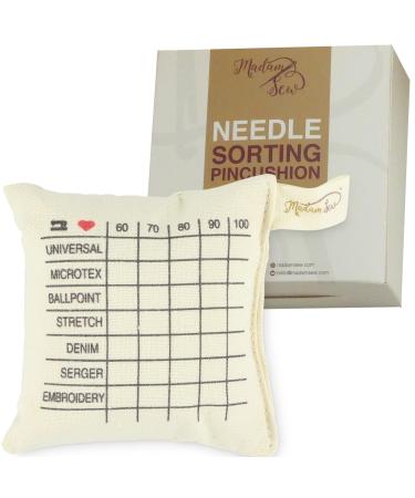 Madam Sew Needle Sorting Pin Cushion   Sewing Pin Holder Pincushion Organizes Sewing Machine Needles for Fast  Easy Identification   Sorts 5 Sizes and 7 Types of Quilting and Embroidery Needles - Buy Online on GoSupps.com