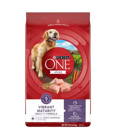 Purina ONE SmartBlend Vibrant Maturity Senior 7+ Formula Dog Food Dry Food Chicken 8 lb. Bag