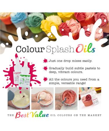 Colour Splash Oil Based Food Colour | Red | Vibrant Edible Colour For Baking Colours Buttercream Cake Mix Chocolate - 30ml Single Red - Buy Online on GoSupps.com