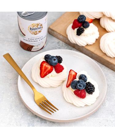 Biona Organic Coconut Whipping Cream 400ml - Dairy-Free & Vegan - Ideal Substitute for Cream - Great for Desserts, Cakes & Baking - Buy Online on GoSupps.com