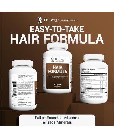 Dr. Berg's All in One Hair Growth Vitamins for Men & Women - Biotin, Saw Palmetto, DHT Blocker - 90 Veg Capsules - Buy Online on GoSupps.com