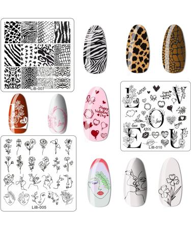 JEEWHEET 12pcs Nail Stamping Templates Plate Set for Nail Art - Summer Rose, Flower, Animal, Mandala, Mermaid, Christmas Designs - Includes Scraper, Silicone Stamper, Storage Bag - Stamping Plates - Buy Online on GoSupps.com