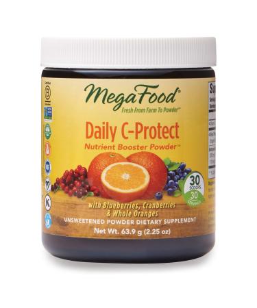 MegaFood Daily C-Protect Nutrient Booster Powder Unsweetened 2.25 oz (63.9 g) - Buy Online on GoSupps.com