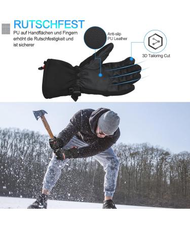 Cevapro Ski Gloves - Waterproof Warm Touchscreen Winter Gloves for Men & Women | Ideal for Skiing Snowboarding Cycling & Motorcycling - Buy Online on GoSupps.com