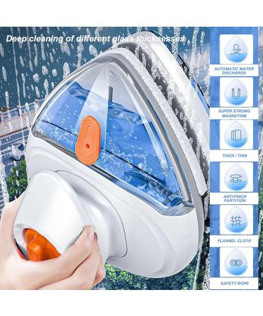 Double Side Magnetic Window Cleaner for High-Rise Glazed Windows Triangular Adjustable Magnetic Car Window Glass Wiper 10-Files Water-Filled Adjustable Magnetic Glider Washing - Buy Online on GoSupps.com