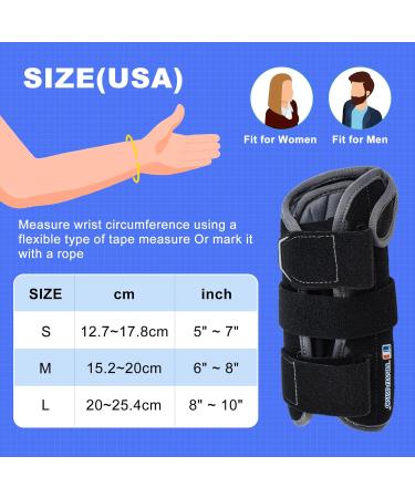 TIMTAKBO Carpal Tunnel Wrist Brace - Adjustable Night Support Splint for Right Hand Relief for Arthritis Sprained Wrist & Tendonitis - Large Size - Buy Online on GoSupps.com