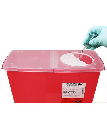 Oakridge 3 Gallon Needle and Syringe Disposal Container - Pack of 3 - Buy Online on GoSupps.com