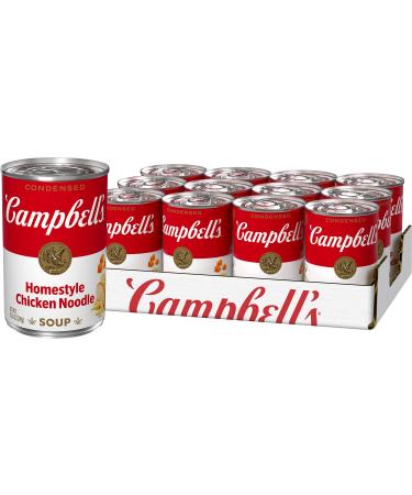 Campbells Condensed Homestyle Chicken Noodle Soup, 10.5 Ounce Can (Pack of 12) (Packaging May Vary)