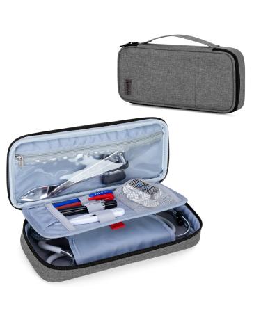 Trunab Stethoscope Case with Inner Divider Stethoscope Carrying Case Compatible with 3M Littmann/MDF/ADC and Extra Accessories for Nurses Pediatric Doctor or Medical Students Grey (Patent Pending) Grey style 1