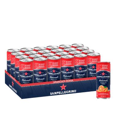 Sanpellegrino San Pellegrino Naturali Aranciata Rossa Rossa Orange-Blutorangen-Limonade with 10% orange juice and 5% blood orange juice (from concentrates) 24 pack (24 x 330ml) Einweg doses Aranciata Rossa Orangen-Blutorangen-Limonade 24 Pack