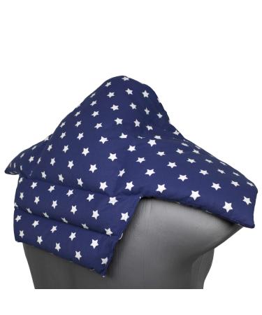 Neck pillow comfort - stars-blue - rapeseed pillow - heat pillow & cold pillow - 5-chamber back shoulder neck