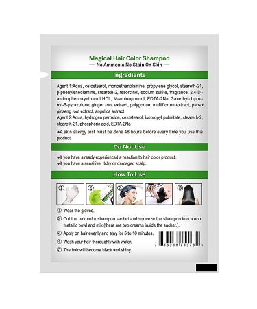 Biogreen Roots Shampoo 125ml - Natural Black Hair Color for Men and Women - Covers Gray Hair - Clinically Tested - 5 Pouches with Herbal Ingredients - Buy Online on GoSupps.com
