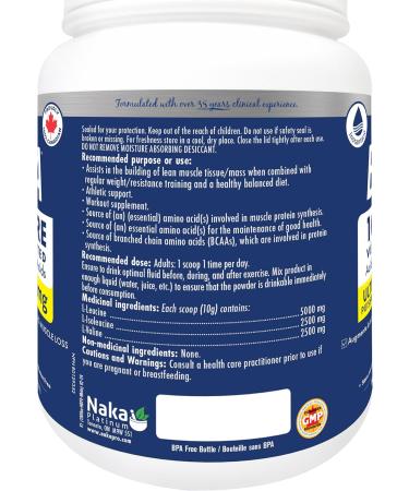 Naka Platinum BCAA Ultra Potency 10 000mcg 100% PURE Vegan + Fermented Branched Chain Amino Acids Increase Lean Muscle Mass Decrease Muscle Loss Reduce Muscle Soreness (500g) - Buy Online on GoSupps.com
