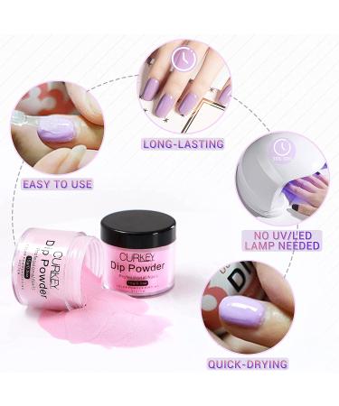 CURKEY Nail Dip Powder Kit - 8 Vibrant Colors Starter Set for DIY French Nail Art at Home - Buy Online on GoSupps.com