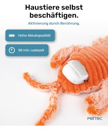 Pettec Interactive Cat Toy - Electric Movable Lobster with Catnip | Self-Employment & Automatic Play for Cats - Buy Online on GoSupps.com