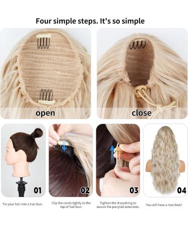 26 Inch Blonde Ponytail Extension Natural Drawstring Ponytail Hair Extension Synthetic Hair Pieces for Women Soft Ponytail Hair Extension for Daily Use (Platinum Blonde Mixed Beige Blonde) Drawstring-Platinum Blonde Mixed Beige Blonde - Buy Online on GoSupps.com