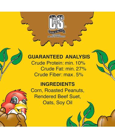 C&S No Melt Peanut Suet Dough Delights for Wild Birds - 12 Pack - Buy Online on GoSupps.com