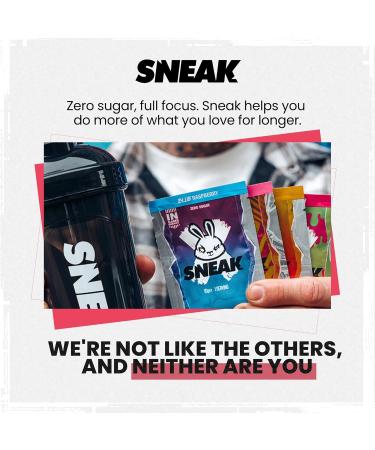 SNEAK | Starter Pack | Zero Sugar Low-Calorie Energy Drink for Sustained Concentration & Focus | 9 Servings and the Monochrome Shaker - Buy Online on GoSupps.com