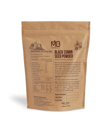 MB Herbals Black Cumin Seed Powder 8oz - Nigella sativa Kalonji Seeds Powder - Non GMO & Preservative Free - Buy Online on GoSupps.com