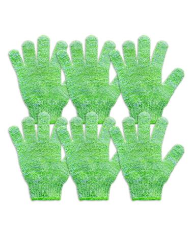 The Blue Wonder | Clever Hand Peeling Gloves | Peeling Gloves | Bamboo Fibers (6 pieces green) 1 piece (pack of 6) green