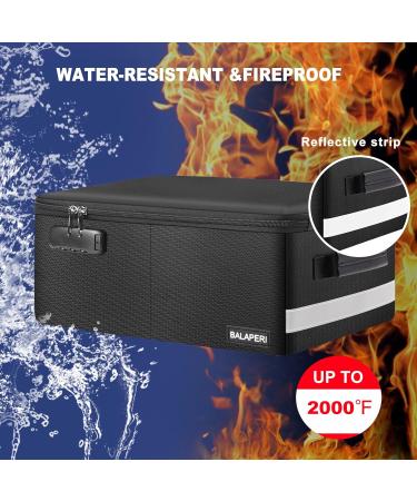 Fireproof Photo Storage Box with Lock - 16 Multi-Colored Cases - Collapsible Organizer for Pictures, Albums, Stickers, Stamps, Cards - 14 x 10.4 x 5.5 - Buy Online on GoSupps.com