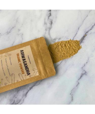 Cupplement | Ashwagandha | Powder | 60g | Organic | Adaptogen | Natural | Withanolides | Free Scoop - Buy Online on GoSupps.com