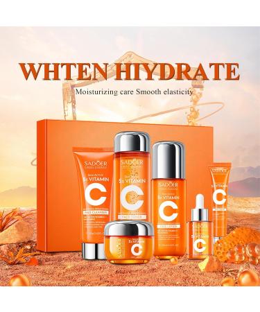 Vitamin C Skin Care Set for Teenage Girls | Cleanser Toner Serum Cream & Lotion | Gentle Travel Size Skin Care Kit - Buy Online on GoSupps.com
