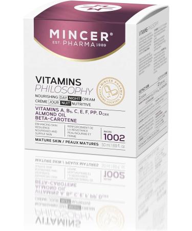  MINCER EST. PHARMA 1989 Mincer Pharma Vitamins Philosophy Regenerating Night Cream for Mature Skin with Grape Oil Vitamins A B C E F PP D and Moringa Butter 50 ml - Buy Online on GoSupps.com