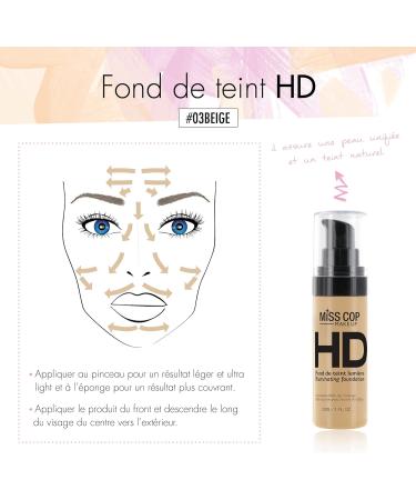 Miss Cop HKD Light Beige Fluid Foundation 30 ml - Buy Online on GoSupps.com