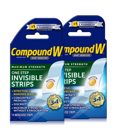 Compound W One Step Pads | Salicylic Acid Wart Remover | 14 Pads | 2 Pack