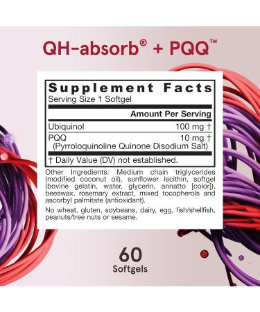 Jarrow Formulas QH-Absorb + PQQ - Antioxidant Supplement for Mitochondrial Health & Energy - 60 Softgels - Buy Online on GoSupps.com