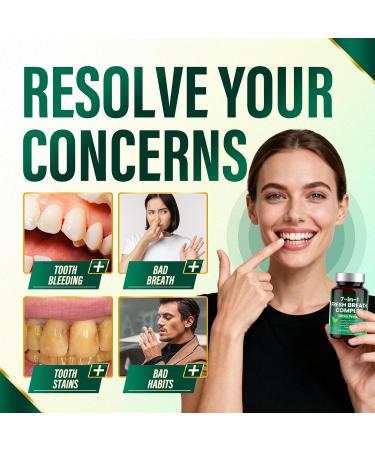 Zero Breath Bad Breath Capsules - Breath Freshener 7 in 1 Bad Breath Solution with Organic Chlorophyllin Mint & Probiotics Vegan Gluten-Free (1) - Buy Online on GoSupps.com
