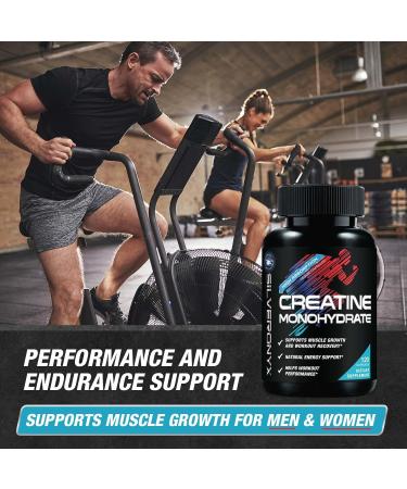 Creatine Monohydrate Capsules 3000mg - Micronized Creatine Nutritional Supplement - Lean Muscle Growth Workout Performance Energy & Endurance Support - 750mg per High Absorption Capsule - 120 Count 120 Count (Pack of 1) - Buy Online on GoSupps.com