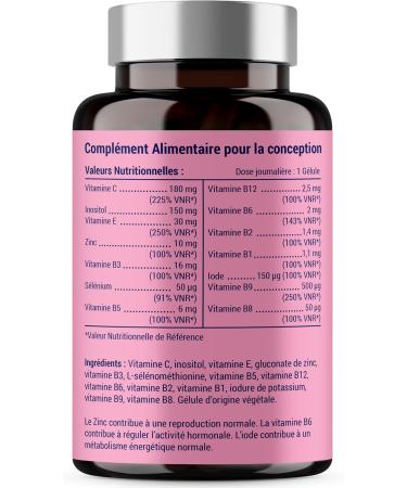DESIGN FORMULA | 60 Days | Folic Acid Myo-Inositol Vit grp B Vit C Vit E Trace Elements Selenium Iodine | 1 capsule/day | PCOS | Made in France - Buy Online on GoSupps.com
