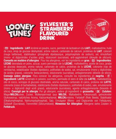 Flavoured Milk Drink Dolce Gusto Compatible Pods- Looney Tunes Sylvesters Strawberry - Warm Milk Drink or Milkshake - 40 Capsules Strawberry 10 count (Pack of 4) - Buy Online on GoSupps.com
