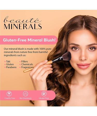 Beaut Minerals Mineral Blush Powder: Gluten-Free Pressed Powder for Natural Contouring and Highlighting | Bold Berry Shade for Glowing Skin - Buy Online on GoSupps.com