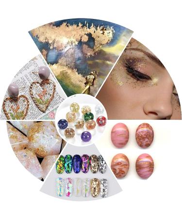 12 Colors Gold Foil Flakes for Resin & Nail Art - Metallic Gilding Flakes for Home Decor & Crafts - Buy Online on GoSupps.com