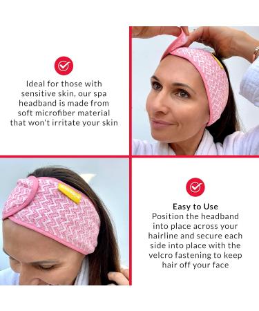 Pop Mask Pink Spa Headband | Soft Adjustable Microfiber for Skincare | Super Absorbent & Gentle on Sensitive Skin - Buy Online on GoSupps.com