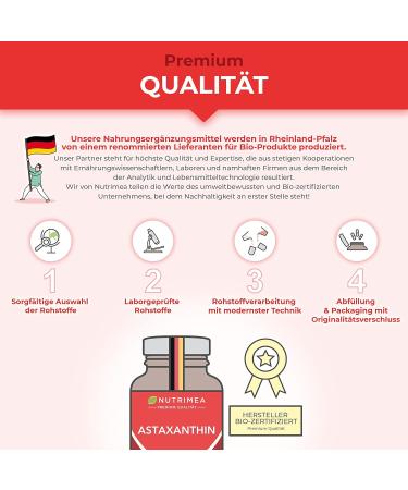 Pure Astaxanthin Capsules - Natural Algae Extract - 60 Count - 4 mg - Strong Antioxidant for Immunity & Wellness - Buy Online on GoSupps.com