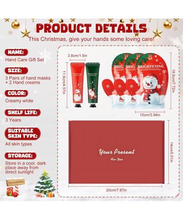  SHOPPGO Set of 2 women's hand masks - Christmas hand cream + 3 Christmas masks - Hand care - Nourishes and moisturizes - Nourishes and hydrates hands - Buy Online on GoSupps.com